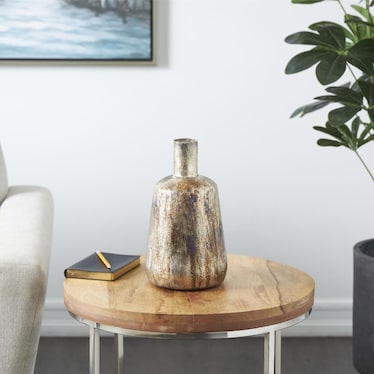 Bronze Metal Foiled Vase 7"W x 12"H