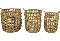 umai brown baskets set  