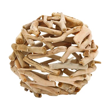 Driftwood Deco Ball 9"