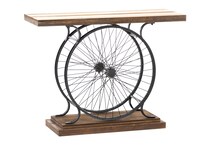 umai brown hall entry table iron  