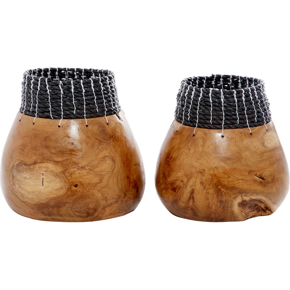 umai brown jar vase bowl plate set  