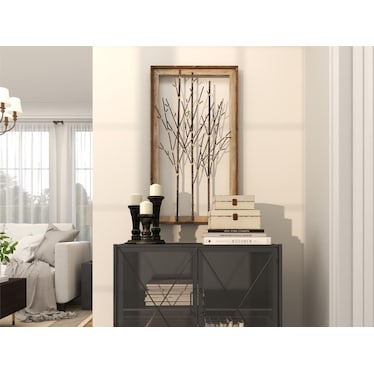 Metal and Wood Trees Wall Decor 20"W x 36"H