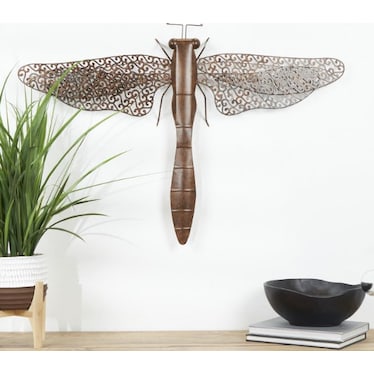 Metal Dragonfly Wall Décor 37"W x 27"H