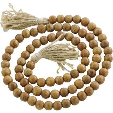 Brown Wood Beads 82"L