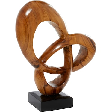 Wood Abstract Sculpture 15"W x 18"H