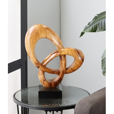 Wood Abstract Sculpture 15"W x 18"H