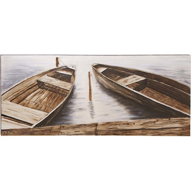 Row Boats Canvas Art 71"W x 32"H