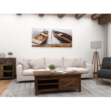 Row Boats Canvas Art 71"W x 32"H