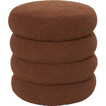 Copper Fabric Pouf 17"W x 17"H