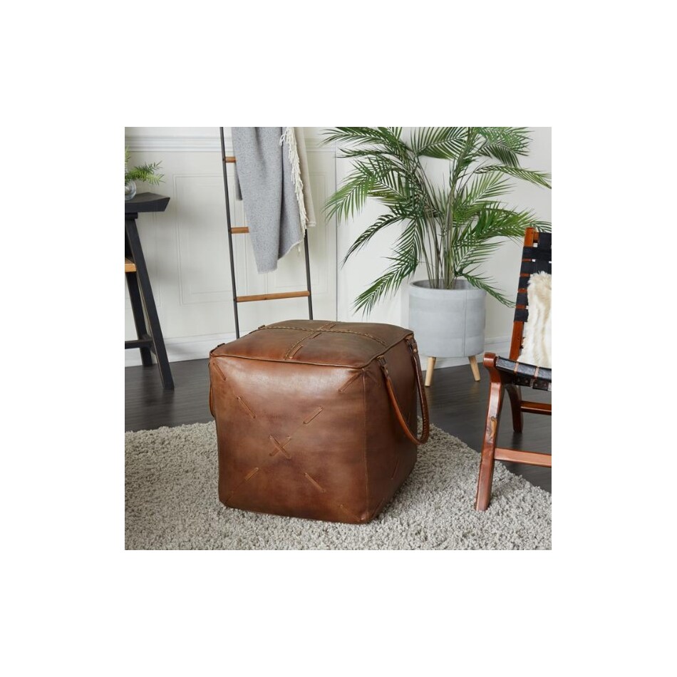 umai brown pouf   