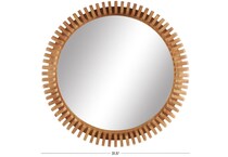 umai brown wall mirror   