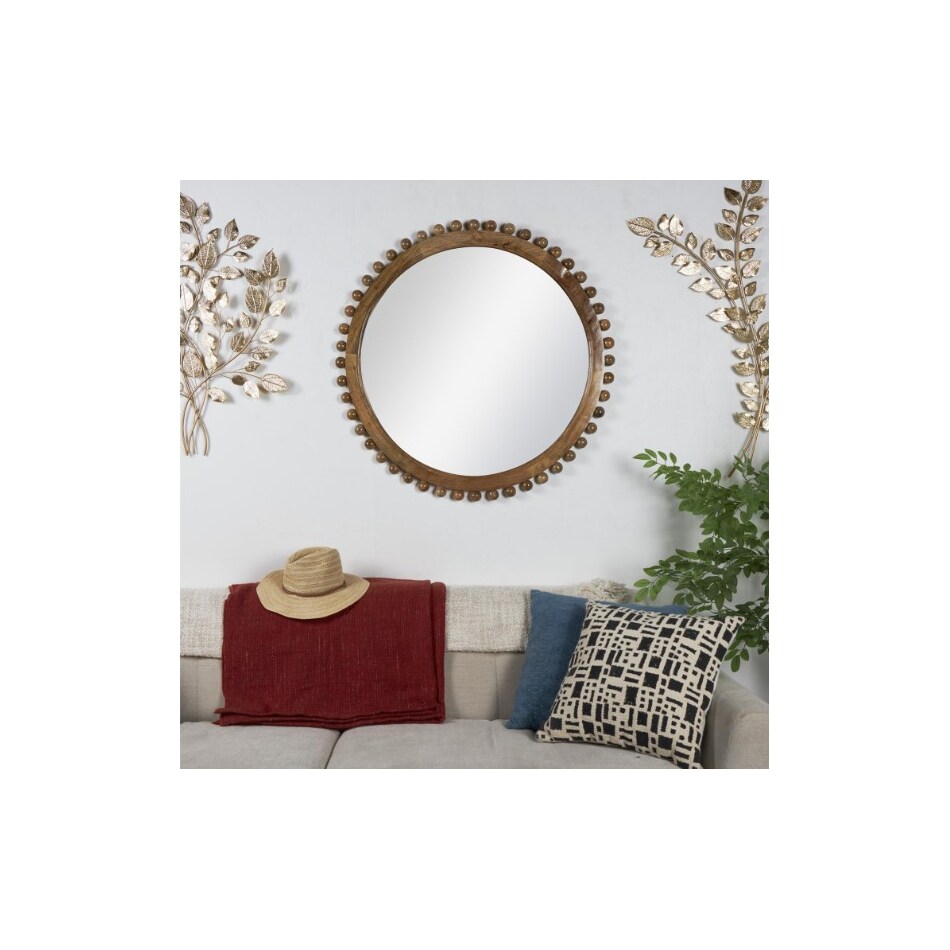 umai brown wall mirror   