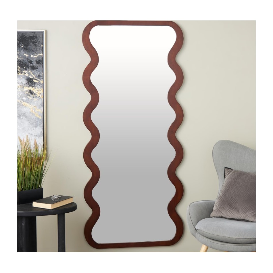 umai brown wall mirror   