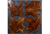 umai brown wood plaques   