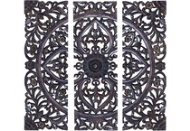 umai brown wood plaques   