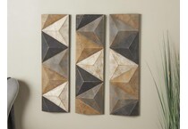 umai brown wood plaques set  