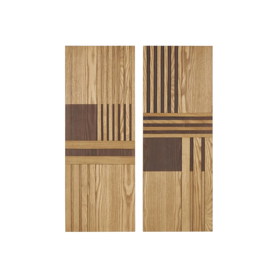 umai brown wood plaques set  