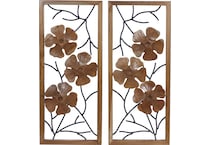 umai brown wood plaques set  