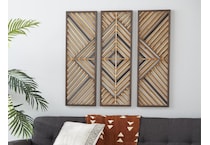 umai brown wood plaques set  