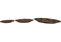 umai brown wood plaques set  