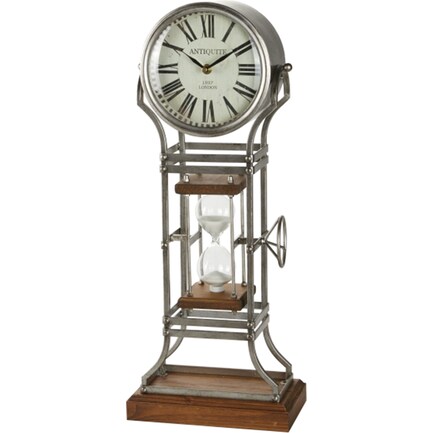 Hourglass Table Clock 23"H