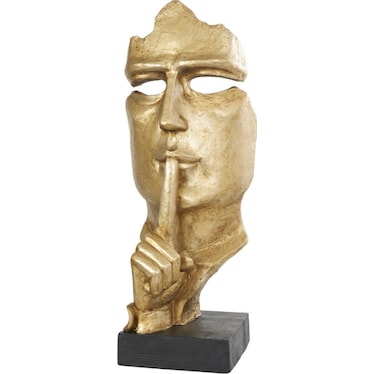 Gold Face Sculpture 14"W x 40"H