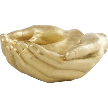 Gold Hands Bowl 16"W x 7"H