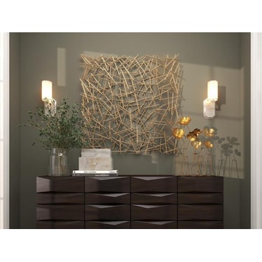 Gold Sticks Wall Decor 40"W x 40"H