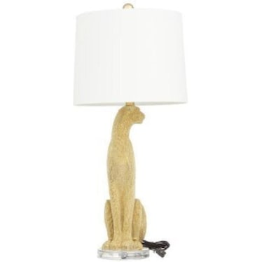 Gold Leopard Bling Table Lamp 29"H