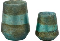 umai green candleholder candle set  