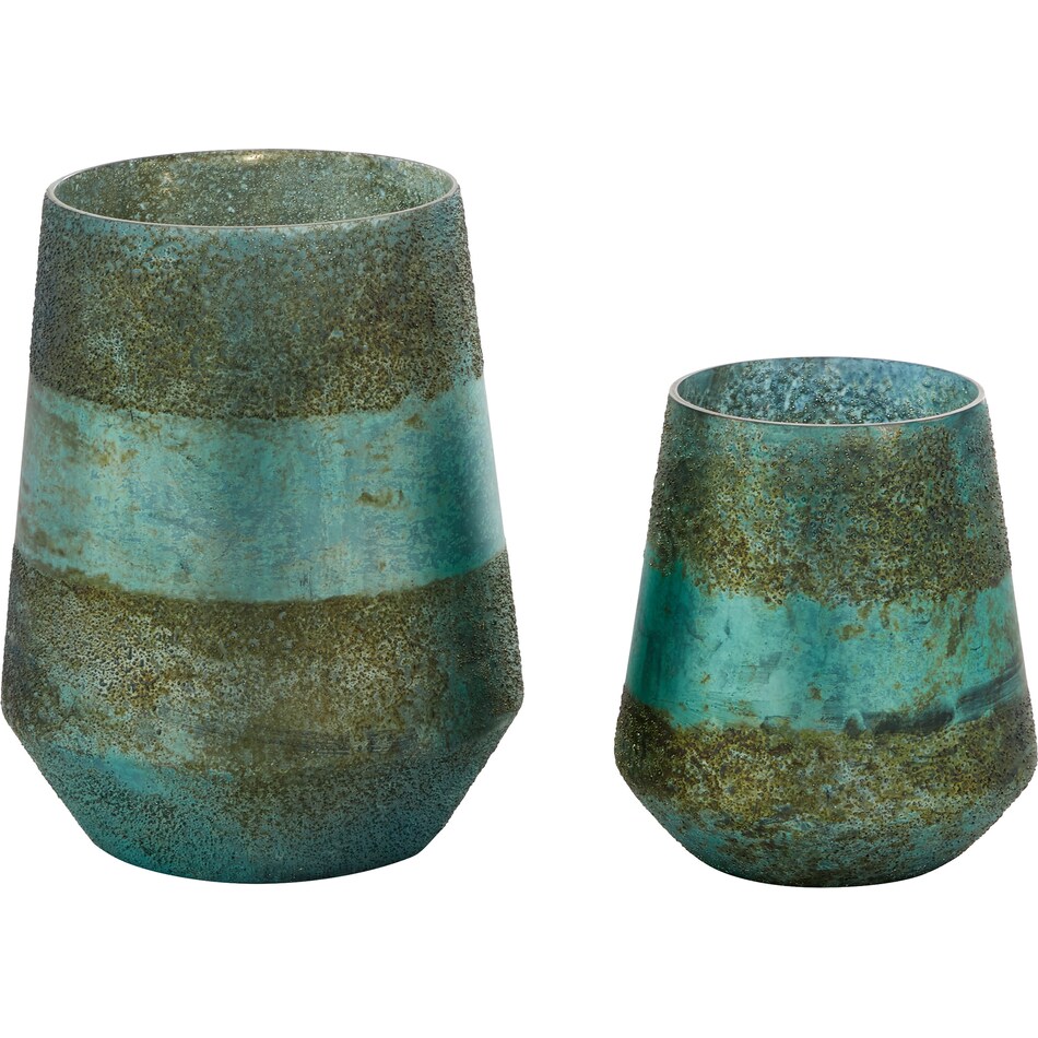 umai green candleholder candle set  