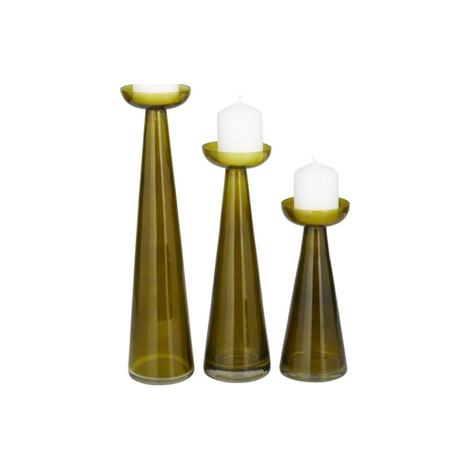 umai green candleholder candle set  