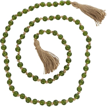 Green Glass Beads 87"L