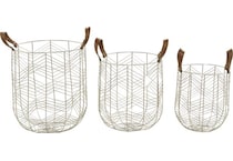 umai grey baskets set  