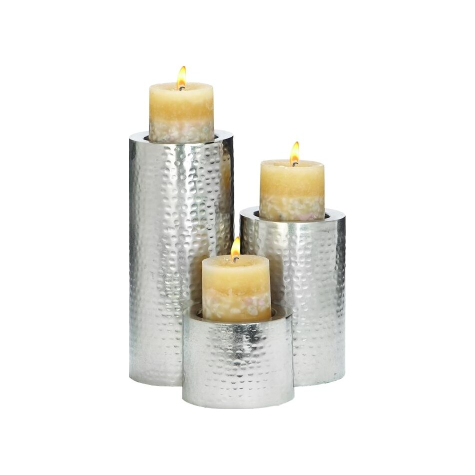 umai grey candleholder candle set  