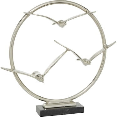 Aluminum Birds Sculpture 19"W x 18"H