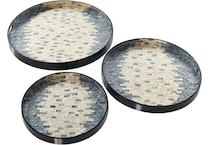 umai grey ottoman tray set  