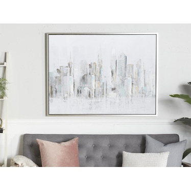 Grey City Framed Art 48"W x 36"H