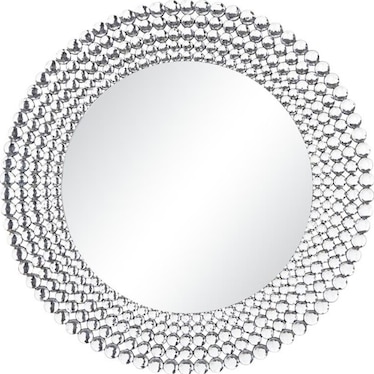 Silver Bling Mirror 36" Round