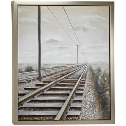 Train Track Canvas Art 43"W X 53"H