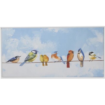 Colorful Birds Wall Décor 55"W x 28"H