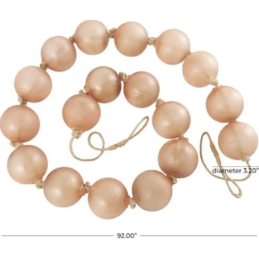 Blush Frosted Glass Beads 92"L