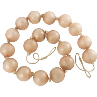 Blush Frosted Glass Beads 92"L