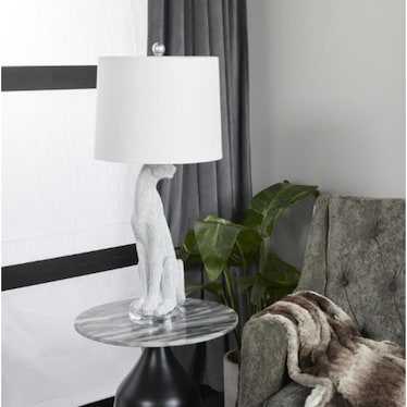 Silver Leopard Bling Table Lamp 29"H