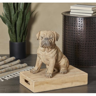 Pug Dog Indoor/Outdoor Statue 11"W x 15"H