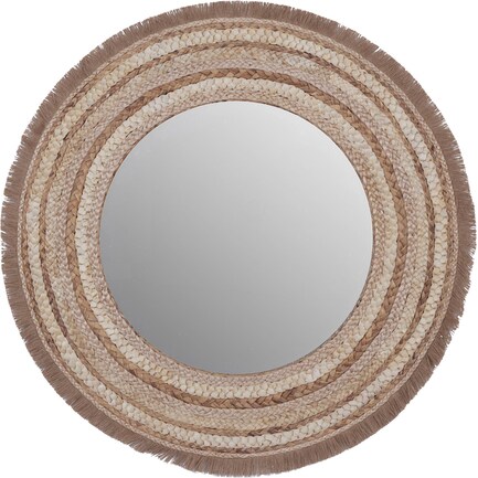 Natural Braided Wall Mirror 38" Round