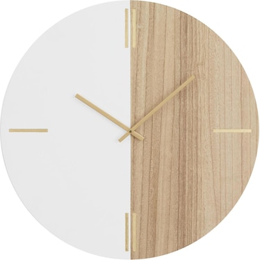 White Wood Wall Clock 24" Round