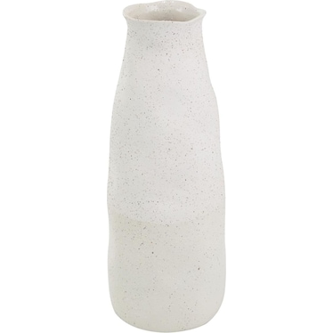 Tall Cream Ceramic Vase 8"W x 20"H