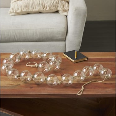 Clear Glass Beads 90"L