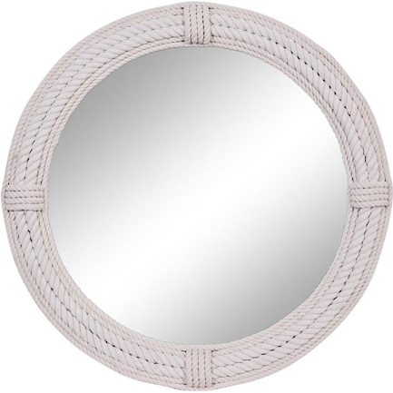 White Rope Wall Mirror 36"